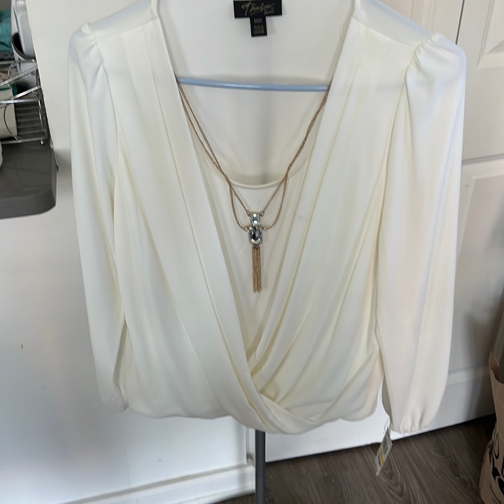 Thalia womens sheer blouse